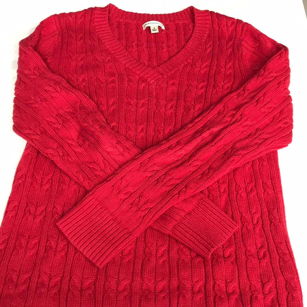 2/$15 -Red cable sweater
